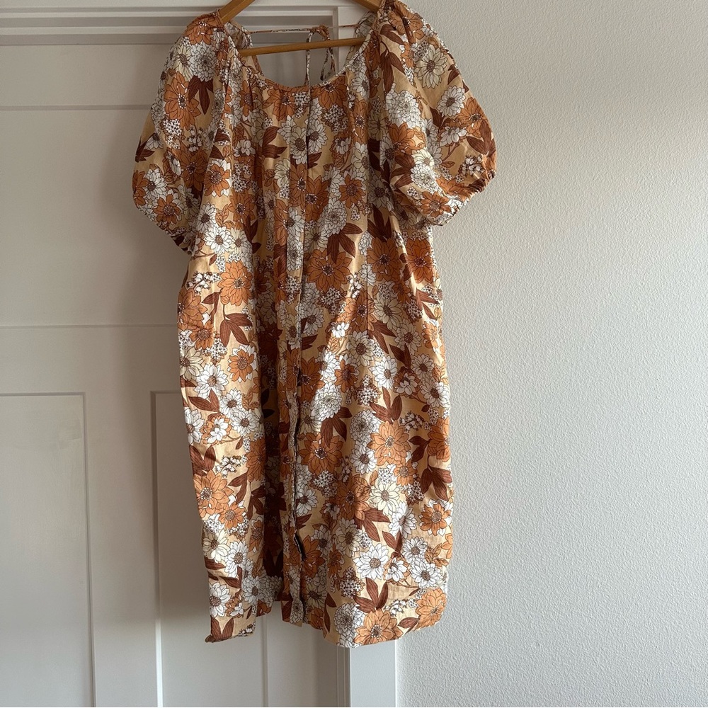 NWOT JCrew linen floral dress, 20T